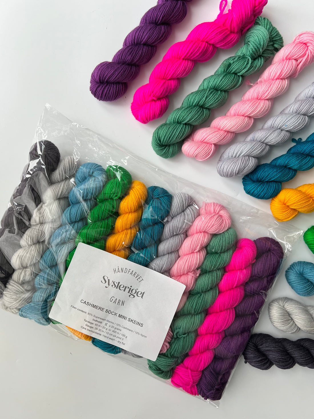 Sysleriget Cashmere Sock | Bold Collection - 11 Mini Skeins