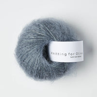 Knitting for Olive | Soft Silk Mohair Støvet Petroleumsblå