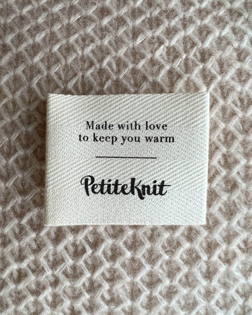 PetiteKnit | Label - Made with love to keep you warm