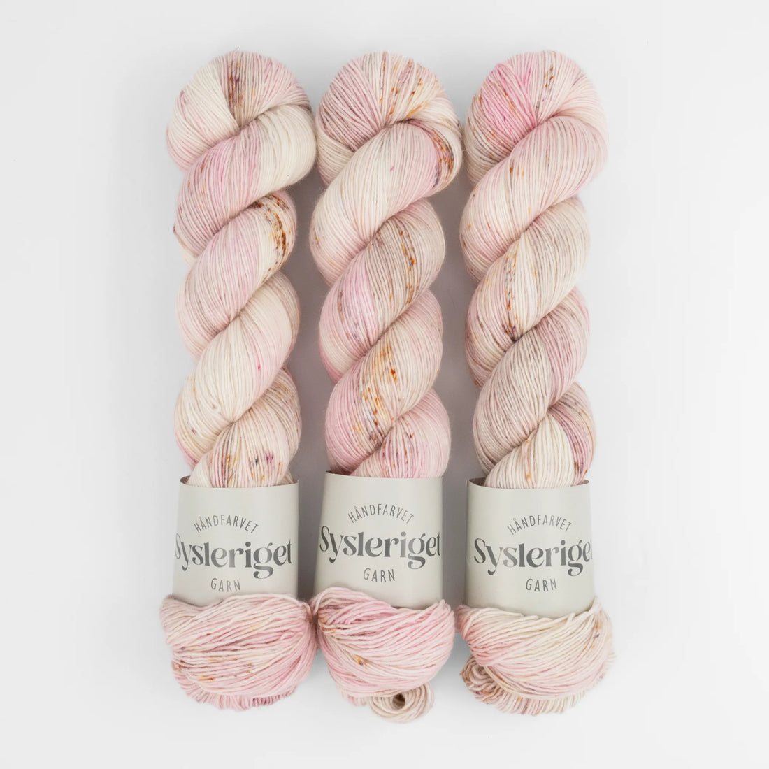 Sysleriget hand dyed yarn in single ply merino wool in the color What's Your Flava?