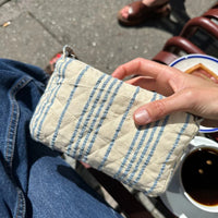 PetiteKnit | Knitter's Tool Clutch | Striped Seersucker