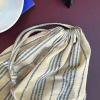 PetiteKnit | Knitter's String Bag | Striped Seersucker